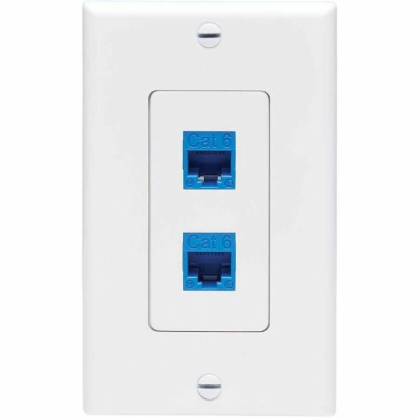 Eaton Tripp Lite Series Center Plate Insert, Decora Style - Vertical, 2 Ports, TAA - Image 4