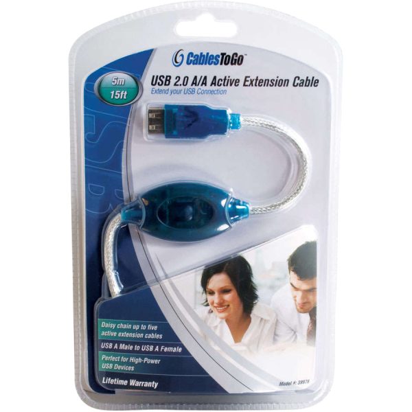 C2G 16.4ft USB Extension Cable - Active USB A to USB A Extension Cable - USB 2.0 - M/F - Image 4