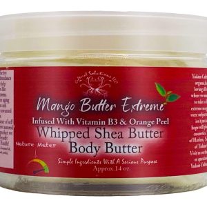 Yadain Mango Butter Extreme | Whipped Shea Butter for Face and Body Moisturizing Natural Body Butter for Skin Hydration with UV Protection 12oz