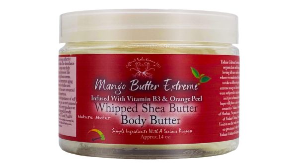 Yadain Mango Butter Extreme | Whipped Shea Butter for Face and Body Moisturizing Natural Body Butter for Skin Hydration with UV Protection 12oz