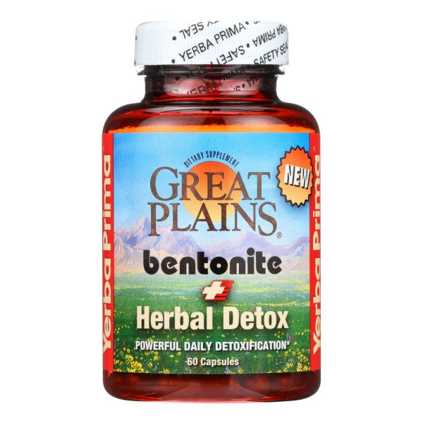 Yerba Prima Great Plains Bentonite and Detox - 60 Capsules - Image 2