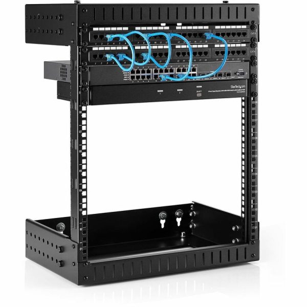 StarTech.com 2-Post 12U Heavy-Duty Wall Mount Network Rack, 19" Open Frame Server Rack with Adjustable Depth, Data Rack for IT Equipment~ - Image 3