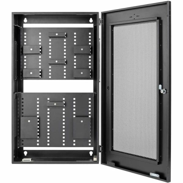 Eaton Tripp Lite Series SmartRack 3U Low-Profile Vertical-Mount Switch-Depth Wall-Mount Structured Wiring Enclosure, Adjustable Equipment Brackets - Image 5