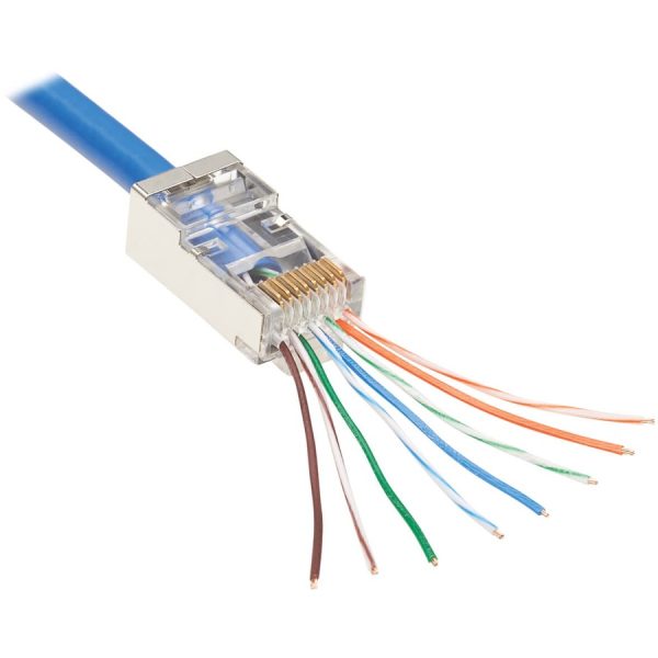 Eaton Tripp Lite Series Cat6 RJ45 Pass-Through FTP Modular Plug, 100 Pack, TAA - Image 7