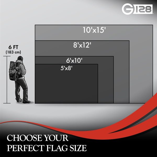 G128 Combo Pack: American USA Flag 6x10 Ft & New Mexico Flag 6x10 Ft, Both Embroidered SPUN Polyester, Indoor/Outdoor, Brass Grommets - Image 9