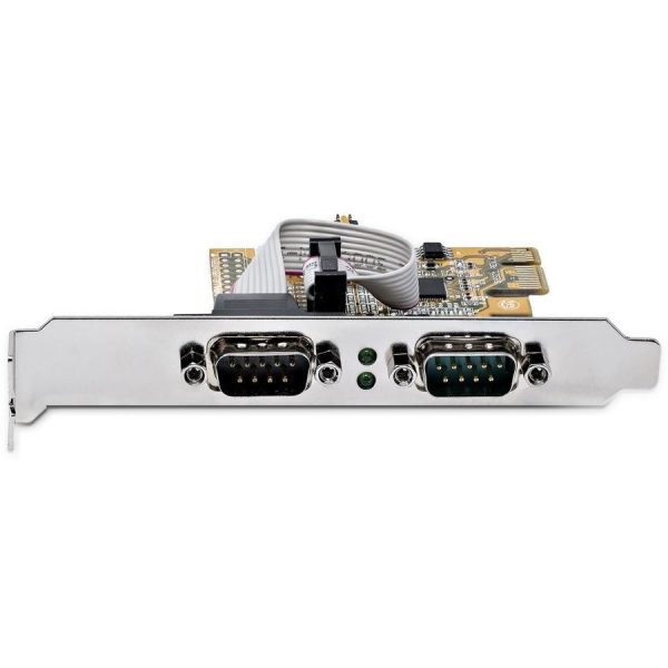 StarTech.com 2-Port PCI Express Serial Card, Dual Port PCIe to RS232 (DB9) Serial Card, 16C1050 UART, COM Retention, Windows & Linux - Image 3