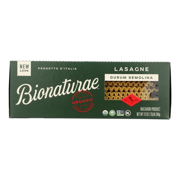 Bionaturae Durum Semolina - Lasagna - Case of 12 - 12 oz. - Image 3