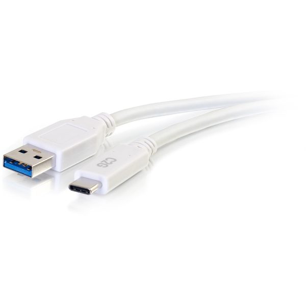 C2G 10ft USB 3.0 Type C to USB A - USB Cable White M/M - Image 2