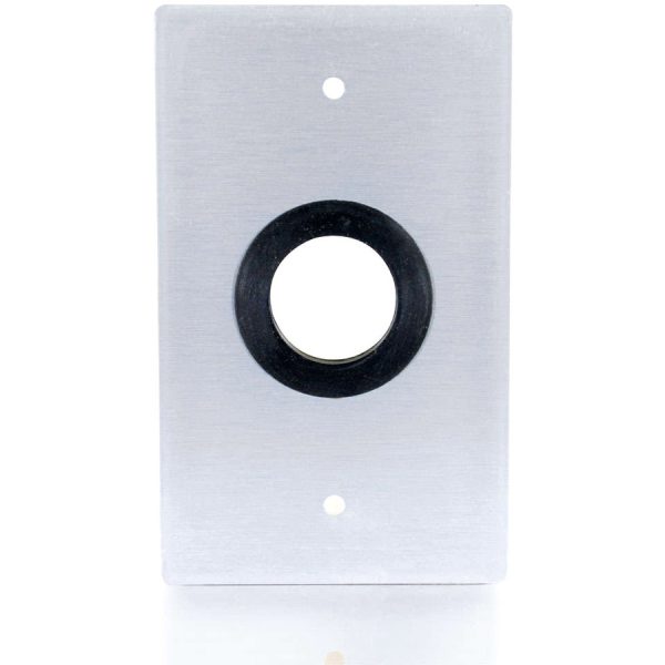 C2G 1in Grommet Cable Pass Through Single Gang Wall Plate - Brushed Aluminum - Image 3