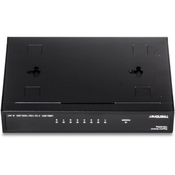 TRENDnet 8-Port Gigabit GREENnet Switch, Ethernet Network Switch, TEG-S82G, 8 x 10-100-1000 Mbps Gigabit Ethernet Ports, Ethernet Splitter, 16 Gbps, Metal, Lifetime Protection, Black - Image 3