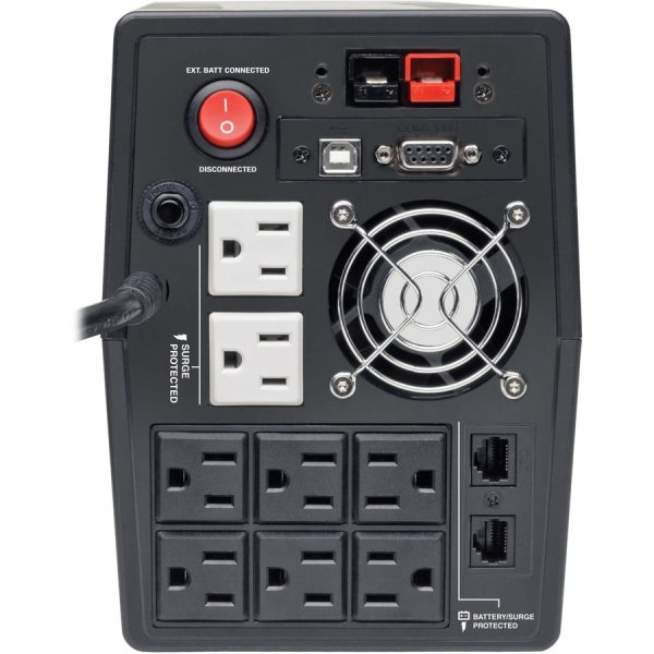 Eaton Tripp Lite Series 1440VA 940W Line-Interactive UPS - 8 NEMA 5-15R Outlets, AVR, USB, Serial, LCD, Extended Run, Tower - Image 4