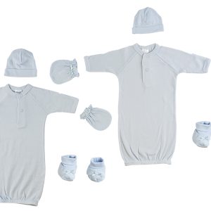Preemie Boys Gowns, Caps, Booties And Mittens Cs_0073
