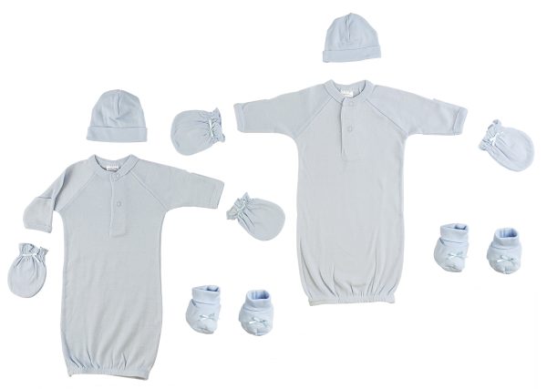 Preemie Boys Gowns, Caps, Booties And Mittens Cs_0073