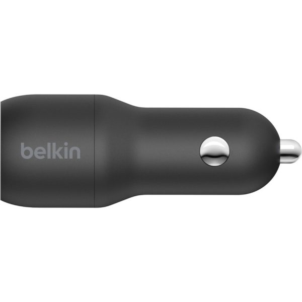 Belkin BoostCharge Dual USB-A Car Charger 24W + USB-A to USB-C Cable - Image 2