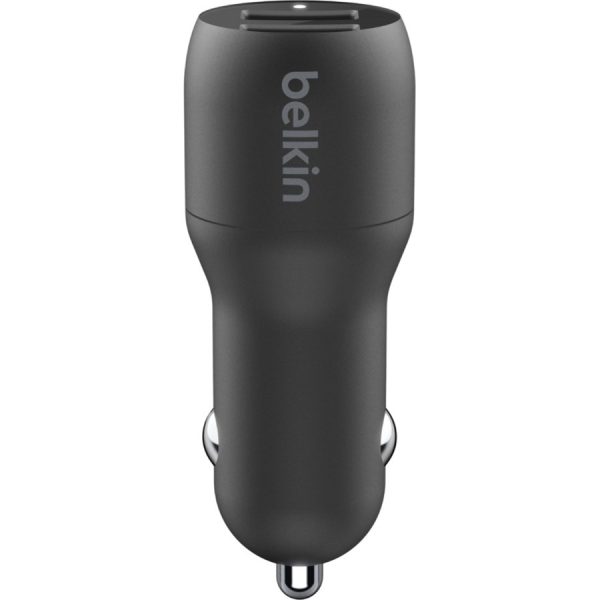 Belkin BoostCharge Dual USB-A Car Charger 24W + USB-A to USB-C Cable - Image 3