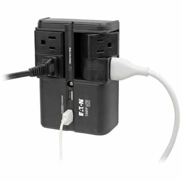 Eaton Tripp Lite Series Protect It! Surge Protector with 4 Rotatable Outlets, Direct Plug-In, 1080 Joules, 3.4A USB Charger - Image 3