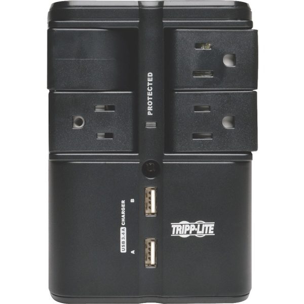 Eaton Tripp Lite Series Protect It! Surge Protector with 4 Rotatable Outlets, Direct Plug-In, 1080 Joules, 3.4A USB Charger - Image 4