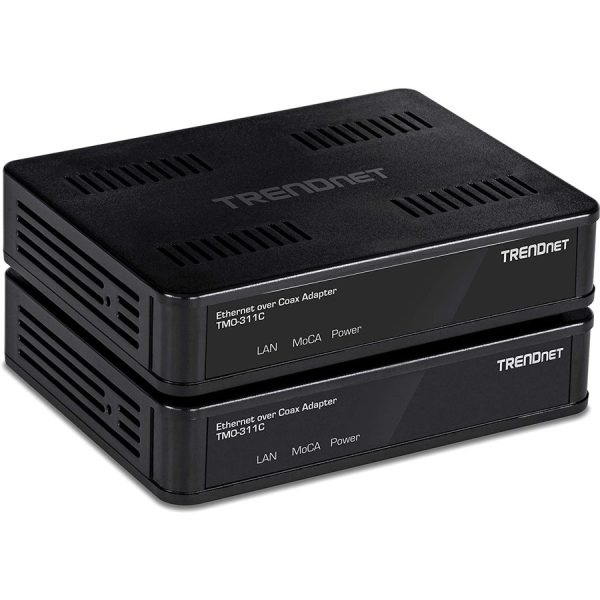 TRENDnet Ethernet Over Coax Adapter,(2-Pack), Backward Compatible with MoCA 2.0, Gigabit LAN Port, Supports Net Throughput Up to 1Gbps, Supports Up to 16 Nodes on One Network, Black, TMO-311C2K - Image 8