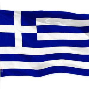 G128 Greece Greek Flag | 3x5 feet | Printed 150D, Indoor/Outdoor, Vibrant Colors, Brass Grommets, Quality Polyester, Much Thicker More Durable Than 100D 75D Polyester