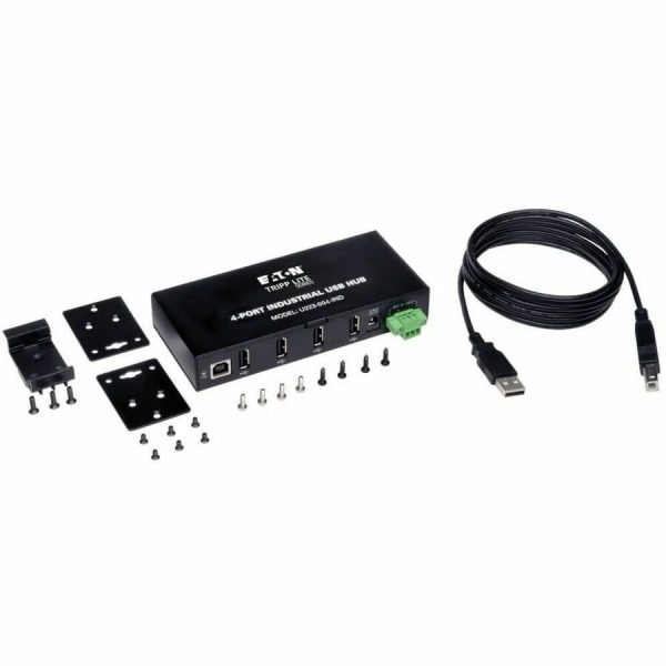 Eaton Tripp Lite Series 4-Port Industrial-Grade USB 2.0 Hub - 15 kV ESD Immunity, Metal Housing, Mountable - Image 9