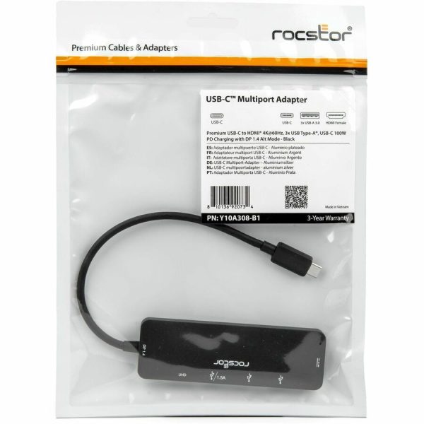 Rocstor Type-C to HDMI/USB-Ax3/Type-C PD Charging with DP1.4 Alt Mode - Image 7