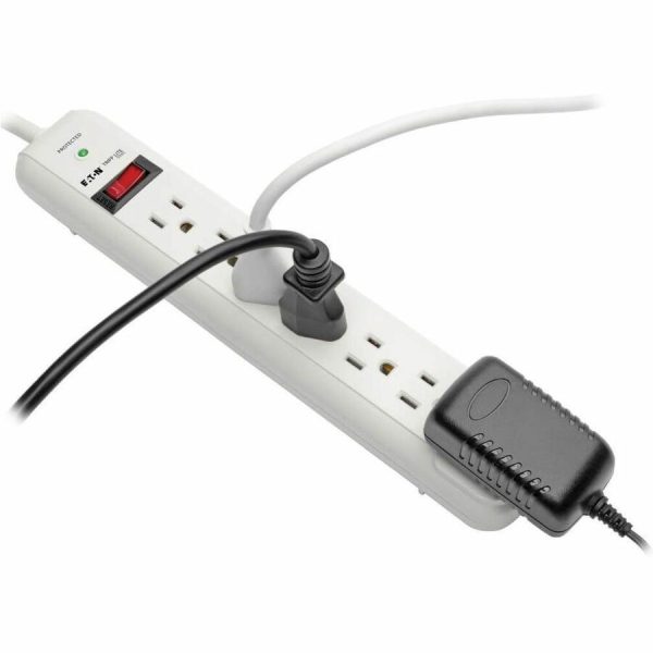 Eaton Tripp Lite Series Protect It! 7-Outlet Surge Protector, 6 ft. Cord, 1080 Joules, Diagnostic LED, Light Gray Housing - Image 5