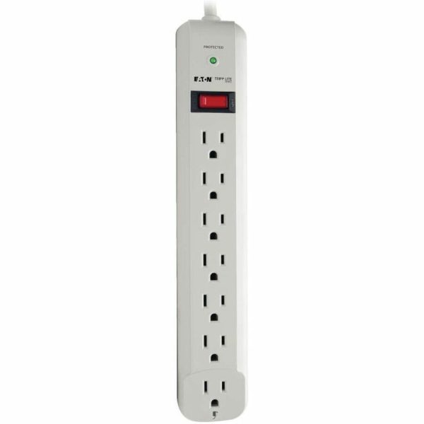 Eaton Tripp Lite Series Protect It! 7-Outlet Surge Protector, 6 ft. Cord, 1080 Joules, Diagnostic LED, Light Gray Housing - Image 6