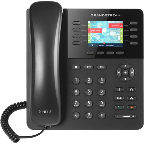 Grandstream GXP2135 IP Phone - Corded/Cordless - Corded - Bluetooth - Wall Mountable - Black - Image 2