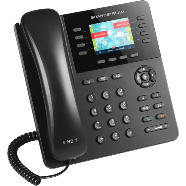 Grandstream GXP2135 IP Phone - Corded/Cordless - Corded - Bluetooth - Wall Mountable - Black - Image 3