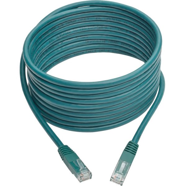 Eaton Tripp Lite Series Cat6 Gigabit Molded (UTP) Ethernet Cable (RJ45 M/M), PoE, Green, 15 ft. (4.57 m) - Image 5