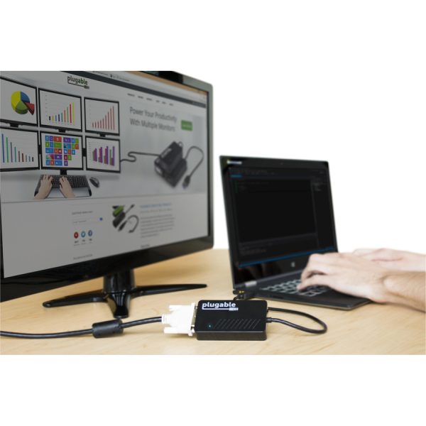 Plugable USB 3.0 to DVI/VGA/HDMI Video Graphics Adapter for Multiple Monitors up to 2048x1152 - Image 2
