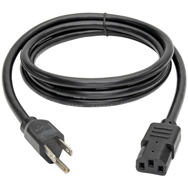 Eaton Tripp Lite Series Computer Power Cord, NEMA 5-15P to C13 - Heavy-Duty, 15A, 125V, 14 AWG, 6 ft. (1.83 m), Black - Image 2