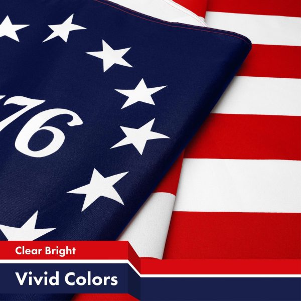 G128 Bennington 1776 Flag | 3x5 Ft | LiteWeave Pro Series Printed 150D Polyester | Historical Flag, Indoor/Outdoor, Vibrant Colors, Brass Grommets, Thicker and More Durable Than 100D 75D Polyester - Image 3