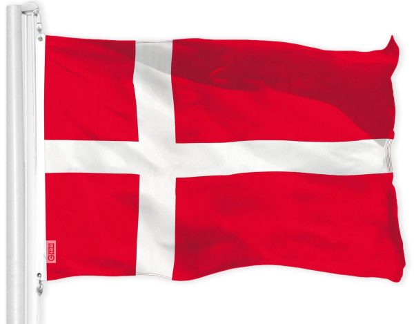 Denmark (Danish) Flag 150D Printed Polyester 3x5 Ft