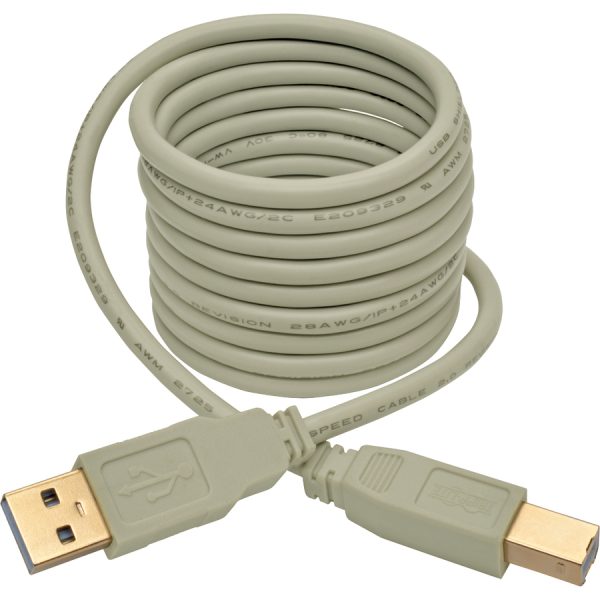 Eaton Tripp Lite Series USB 2.0 A to B Cable (M/M), Beige, 6 ft. (1.83 m) - Image 2