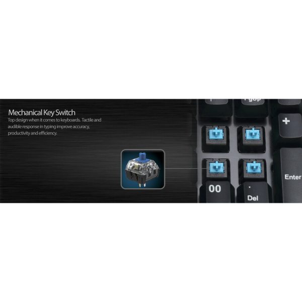 Adesso 19-Key Mechanical Keypad with 3-Port USB Hub - Image 6