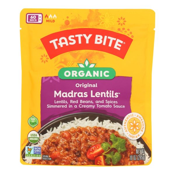 Tasty Bite Entree - Indian Cuisine - Madras Lentils - 10 oz - case of 6 - Image 2