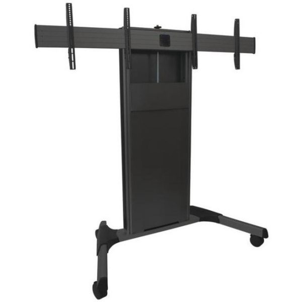 Chief Fusion Ultrawide X-Large Height Adjustable Mobile TV Cart - For Displays 55-100" - Black - Image 3