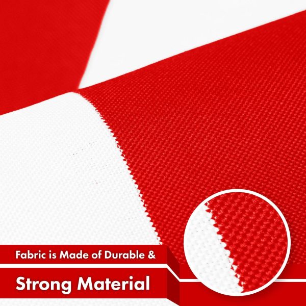 G128 2 Pack: Tonga Tongan Flag | 3x5 Ft | LiteWeave Pro Series Printed 150D Polyester | Country Flag, Indoor/Outdoor, Vibrant Colors, Brass Grommets, Thicker and More Durable Than 100D 75D Polyester - Image 4