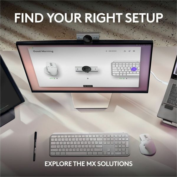 Logitech MX Brio Ultra HD 4K Collaboration and Streaming Webcam, 1080p at 60 FPS, Dual Noise Reducing Mics, Show Mode, USB-C, Webcam Cover, Works with Microsoft Teams, Zoom, Google Meet, Pale Gray - Image 9
