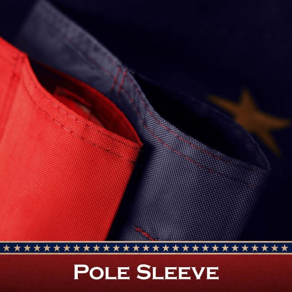G128 2 Pack: Betsy Ross Tea-Stained Flag | 3x5 Ft | ToughWeave Pro Series Pole Sleeve Embroidered 420D Polyester | Historical Flag, Embroidered Design, High Quality, NO Flagpole Included - Image 2