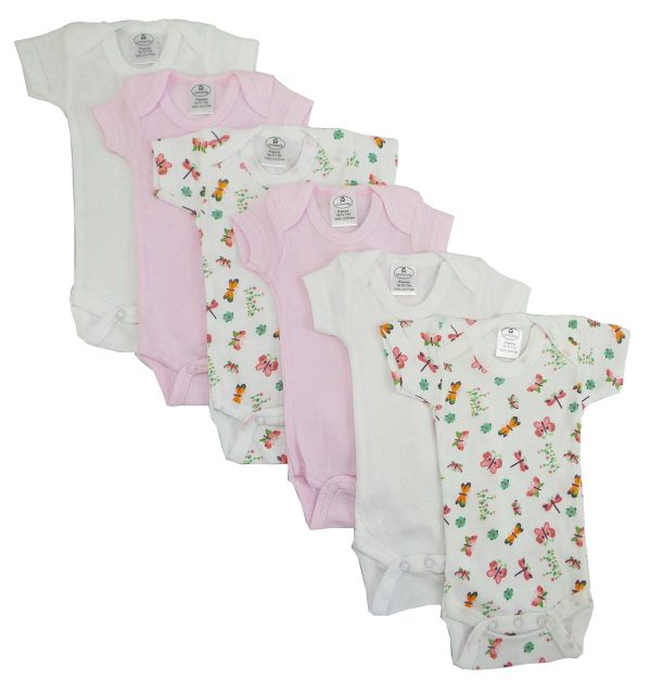 Preemie Girls Printed Short Sleeve 6 Pack Cs_005p_005p
