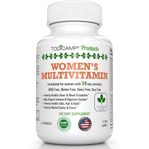 Women's Multivitamin & Mineral Complex with Plant Based Extracts   Hair Skin and Nails Vitamins   Foundational Multivitamin for Women   30 Day Supply
