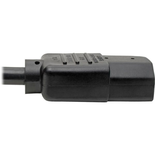 Eaton Tripp Lite Series Hospital-Grade Power Cord, NEMA 5-15P to C13 - Green Dot, 15A, 125V, 14 AWG, 25 ft. (7.62 m), Black - Image 4