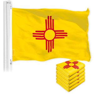 New Mexico NM State Flag 3x5 Ft 5-Pack 150D Printed Polyester By G128