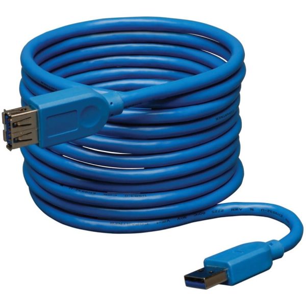 Eaton Tripp Lite Series USB 3.0 SuperSpeed Extension Cable (A M/F), Blue, 16 ft. (4.88 m) - Image 2
