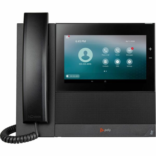 Poly CCX 600 IP Phone - Corded - Corded/Cordless - Wi-Fi, Bluetooth - Black - Image 2