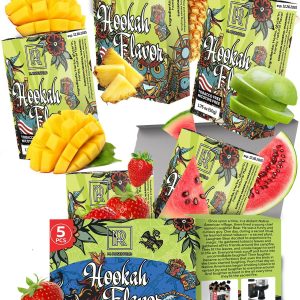 Pleasure Hookah Flavors Set   5 x 50g non tobacco hookah flavor for your Hookah Bowl (Sweet watermelon   Double apple   Mango   Pineapple   Strawberry) Hookah Bundle Pack of 5   Try these Tobacco Free Shisha