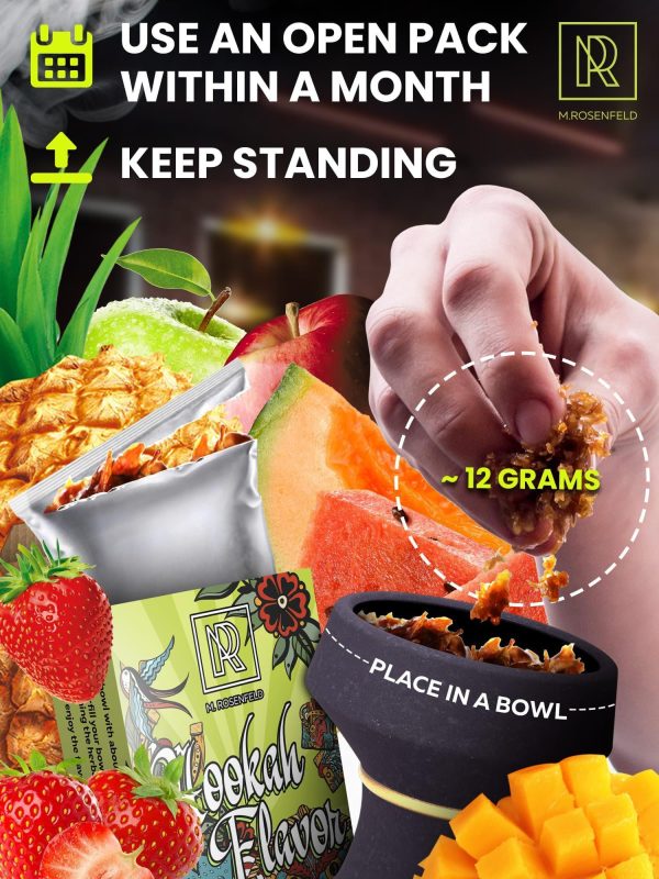 Pleasure Hookah Flavors Set   5 x 50g non tobacco hookah flavor for your Hookah Bowl (Sweet watermelon   Double apple   Mango   Pineapple   Strawberry) Hookah Bundle Pack of 5   Try these Tobacco Free Shisha - Image 6