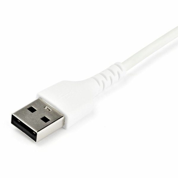StarTech.com 2m USB A to USB C Charging Cable - Durable Fast Charge & Sync USB 2.0 to USB Type C Data Cord - Aramid Fiber M/M 3A White - Image 4